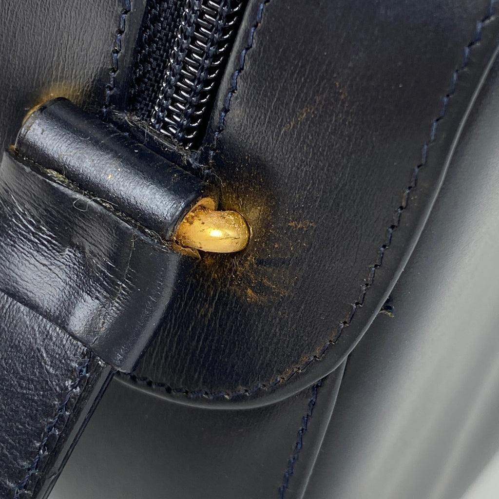 カルティエ サファイアライン ショルダーバッグ レザー ネイビー レディース 【中古】brbag