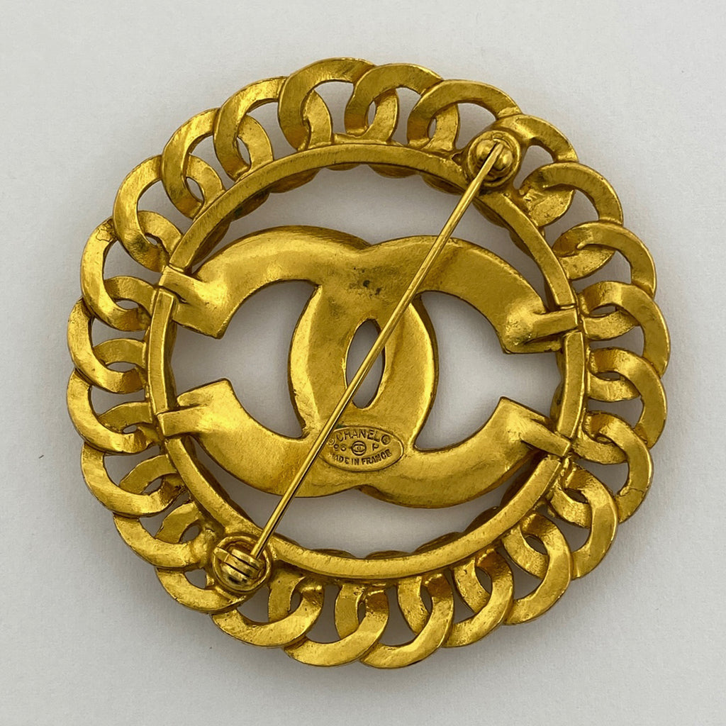 シャネル ココマーク ブローチ ラウンド ブローチ GP ゴールド レディース 【中古】bracc