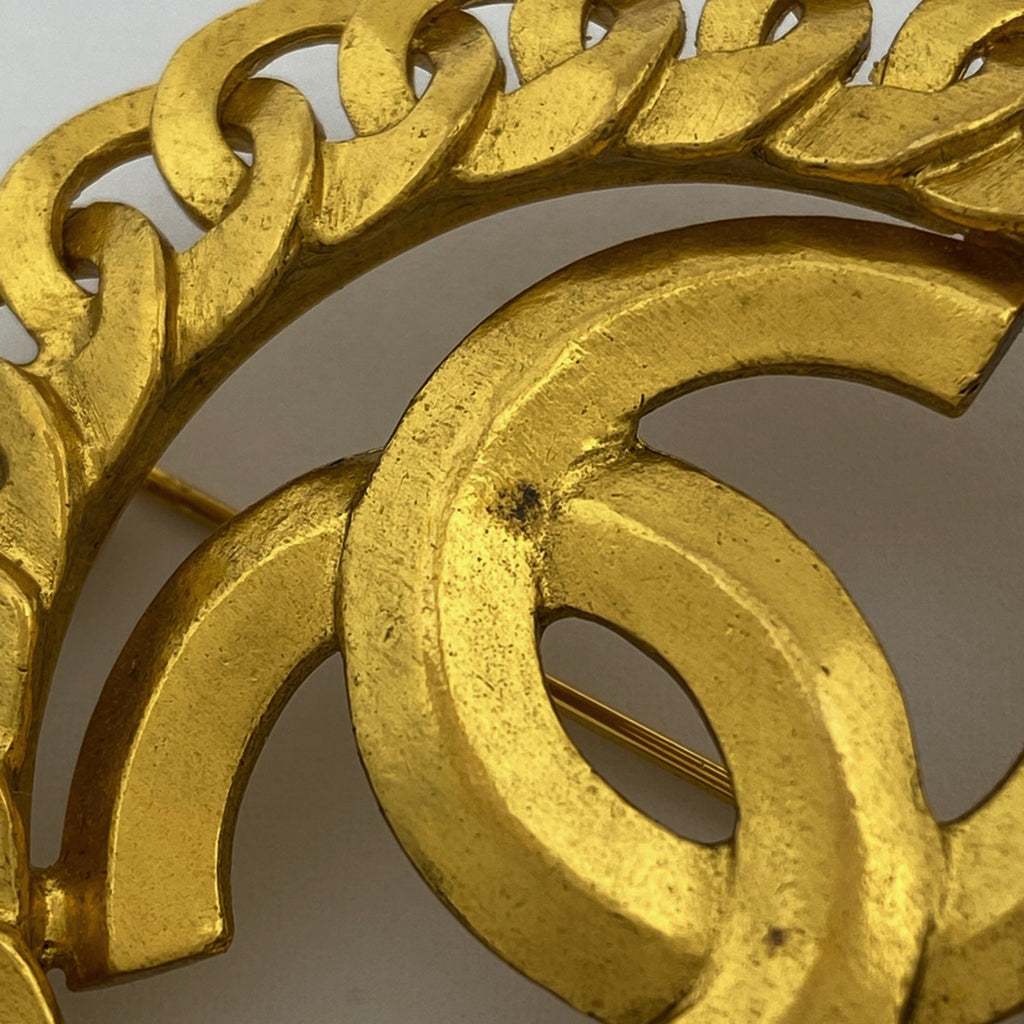 シャネル ココマーク ブローチ ラウンド ブローチ GP ゴールド レディース 【中古】bracc