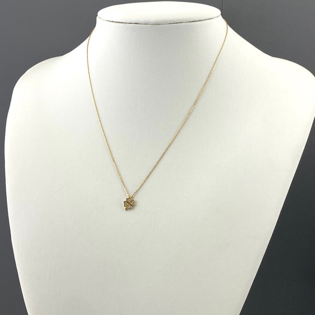 スタージュエリー メレダイヤ デザインネックレス YG イエローゴールド ペンダント ネックレス K18 ダイヤモンド レディース 【中古】brjwl