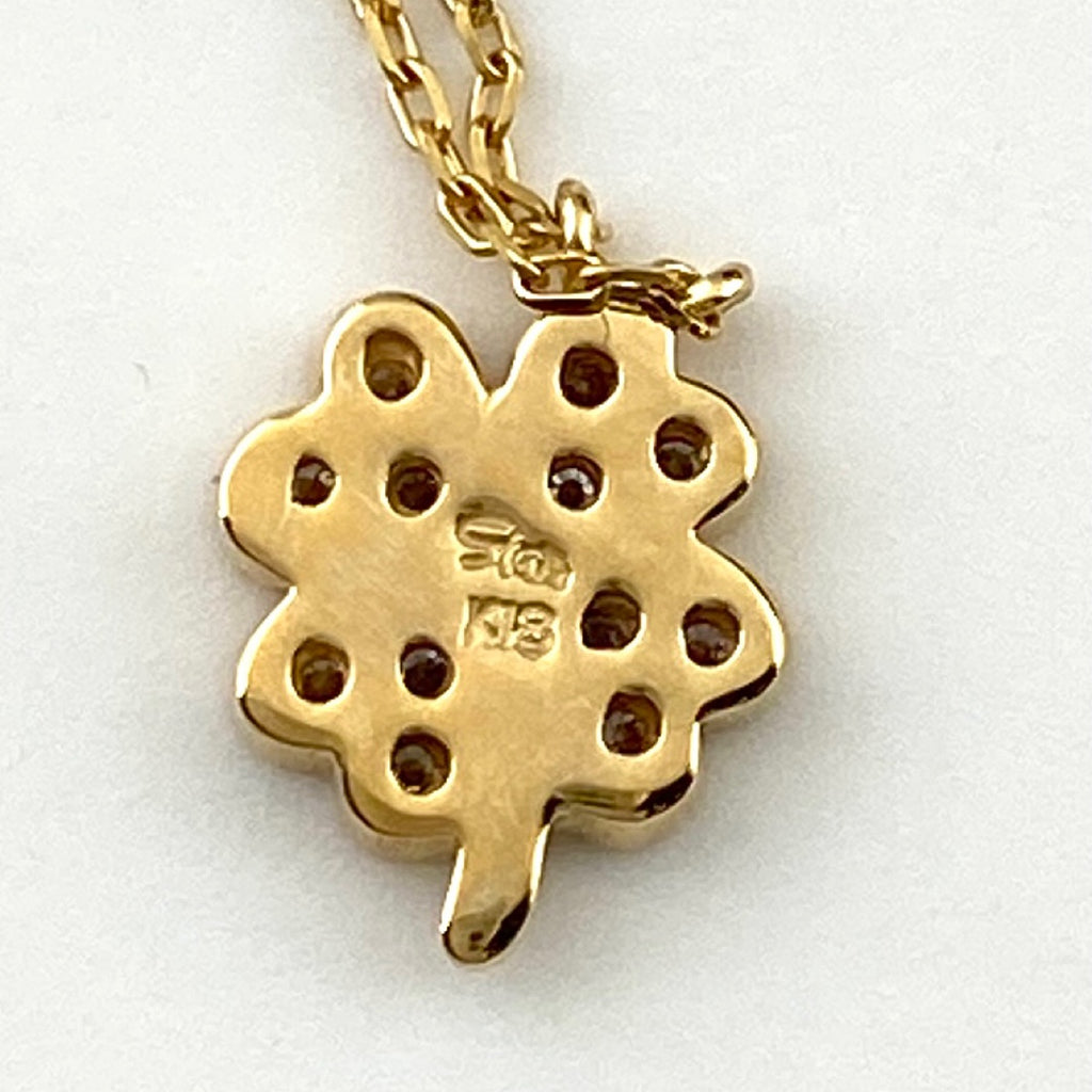 スタージュエリー メレダイヤ デザインネックレス YG イエローゴールド ペンダント ネックレス K18 ダイヤモンド レディース 【中古】brjwl