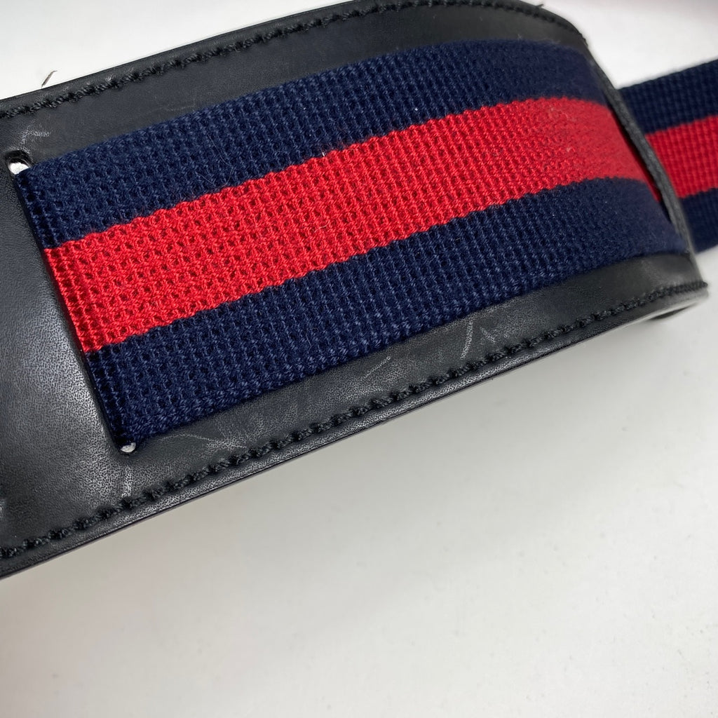 グッチ スモール メッセンジャーバッグ GG柄 シェリーライン ウェブ ショルダーバッグ GGスプリーム ブラック 523599 レディース 【中古】brbag