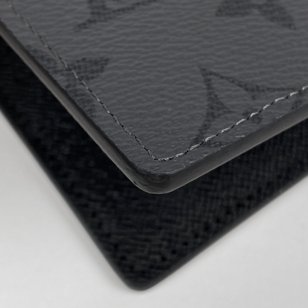 ルイ・ヴィトン ポルトフォイユ スレンダー 札入れ カード入れ モノグラム リバース 二つ折り財布 モノグラムエクリプス グリ(グレー) M80906 メンズ 【中古】brbag