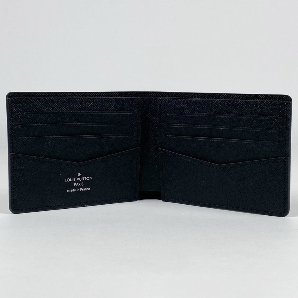 ルイ・ヴィトン ポルトフォイユ スレンダー 札入れ カード入れ モノグラム リバース 二つ折り財布 モノグラムエクリプス グリ(グレー) M80906 メンズ 【中古】brbag