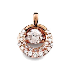 メレダイヤ デザインペンダントトップ PG ピンクゴールド ペンダントトップ K18 ダイヤモンド レディース ノンブランドジュエリー 【中古】nbjwl