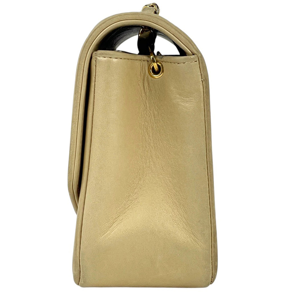 シャネル ダイアナ マトラッセ シングルフラップ チェーン ショルダーバッグ ココマーク ショルダーバッグ レザー クリーム A01164 レディース 【中古】brbag