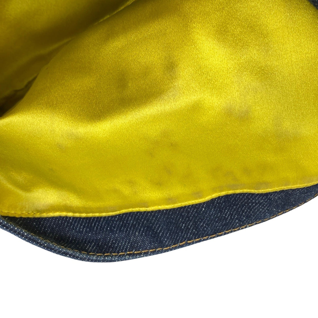 フェンディ ズッカロゴ マンマバケット ビーズ 刺繍 ワンショルダー ショルダーバッグ デニム ブルー 26424 レディース 【中古】brbag