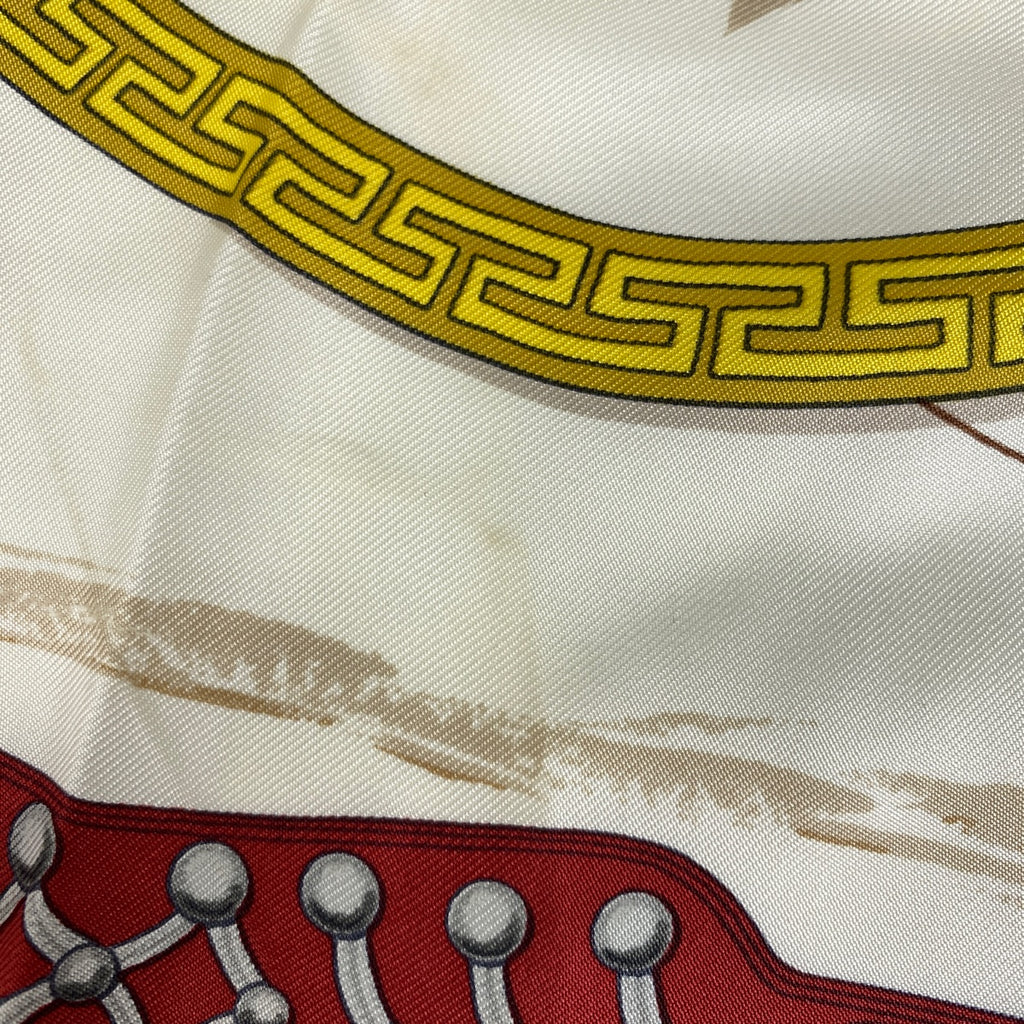 エルメス カレ 90 CHARREADA チャレアーダ カウボーイ 馬 ロデオ スカーフ シルク ブラック マルチカラー レディース 【中古】brbag