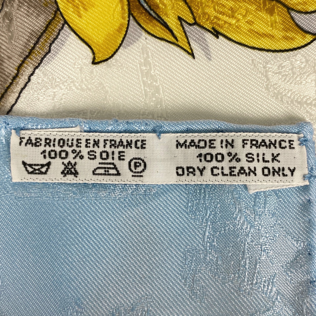 エルメス カレ 90 L’INSTRVCTION DV ROY 帝王学 スカーフ スカーフ シルク ライトブルー マルチカラー レディース 【中古】brbag