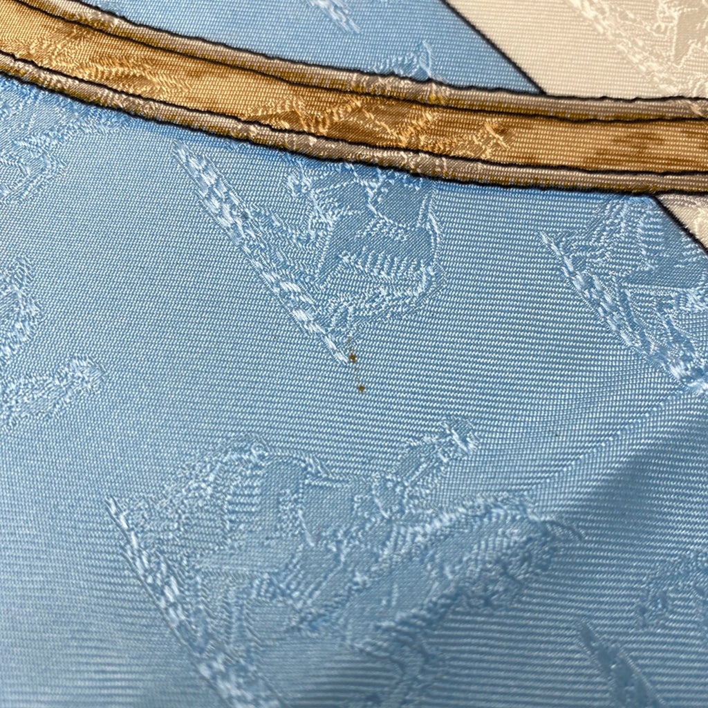 エルメス カレ 90 L’INSTRVCTION DV ROY 帝王学 スカーフ スカーフ シルク ライトブルー マルチカラー レディース 【中古】brbag