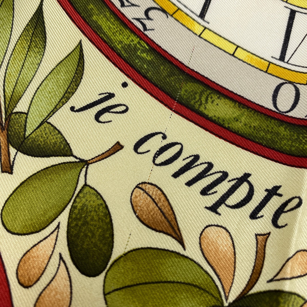 エルメス カレ90 parmi les fleurs je compte les heures 花の中で過ごす時間 スカーフ シルク ネイビー マルチカラー レディース 【中古】brbag