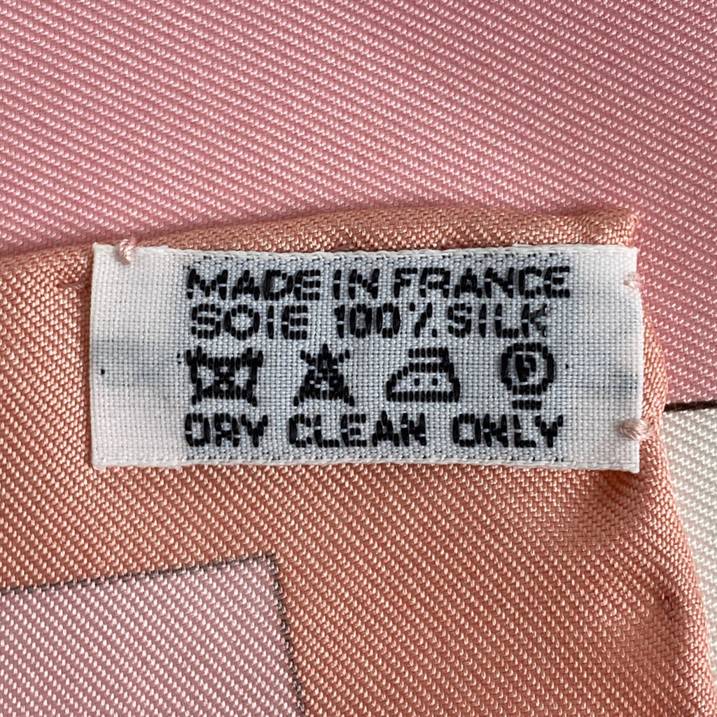 エルメス カレ 90 Pythagore ピタゴラス 花柄 スカーフ シルク ピンク マルチカラー レディース 【中古】brbag