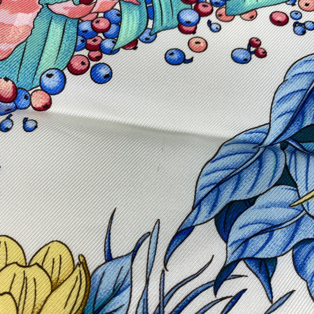 エルメス カレ 90 Pythagore ピタゴラス 花柄 スカーフ シルク ピンク マルチカラー レディース 【中古】brbag