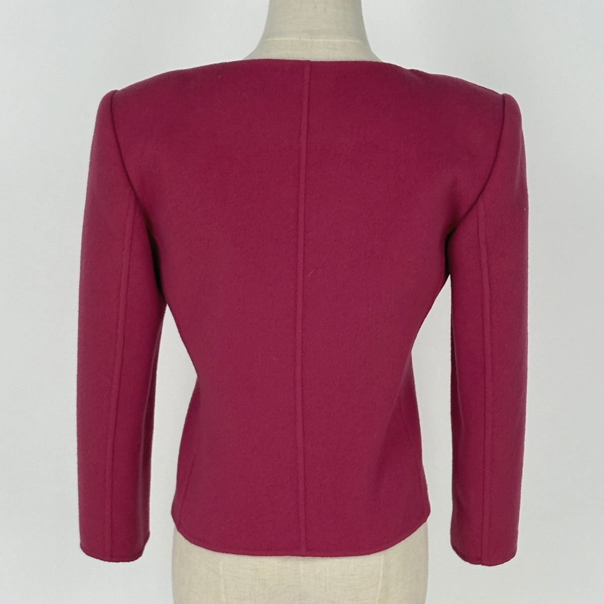 バイセル公式】イヴ・サンローラン ノーカラー ジャケット ショート