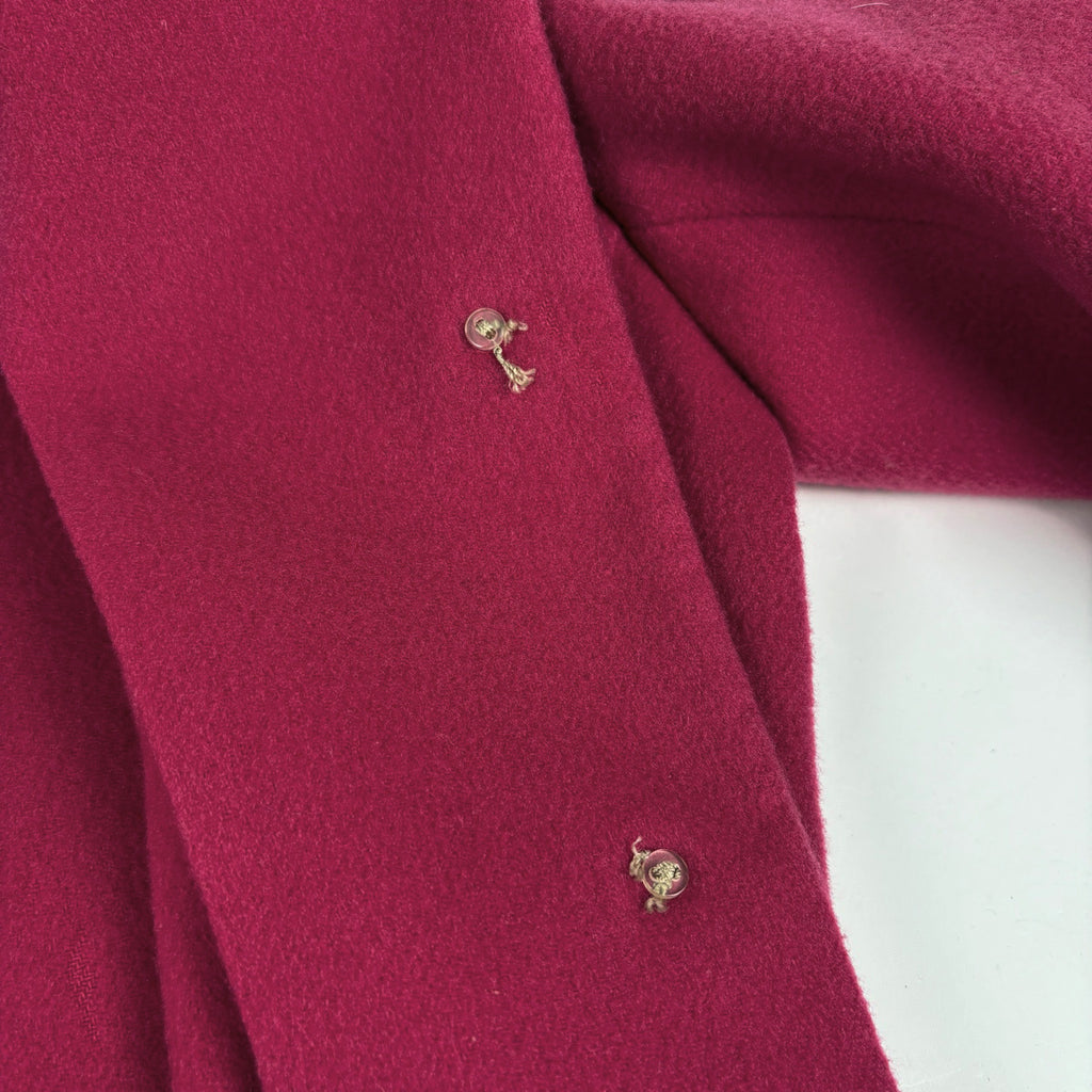 イヴ・サンローラン ノーカラー ジャケット ショート アウター ノーカラージャケット 毛 ピンク レディース ブランドアパレル 【中古】brapp