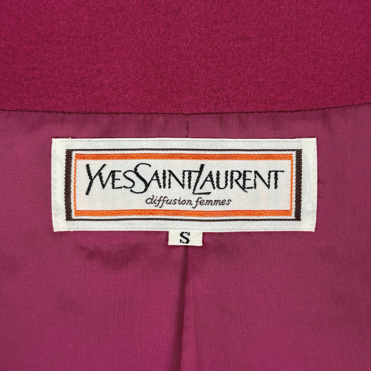 バイセル公式】イヴ・サンローラン ノーカラー ジャケット ショート