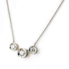 メレダイヤ デザインネックレス プラチナ ペンダント ネックレス Pt900 Pt850 ダイヤモンド レディース ノンブランドジュエリー 【中古】nbjwl