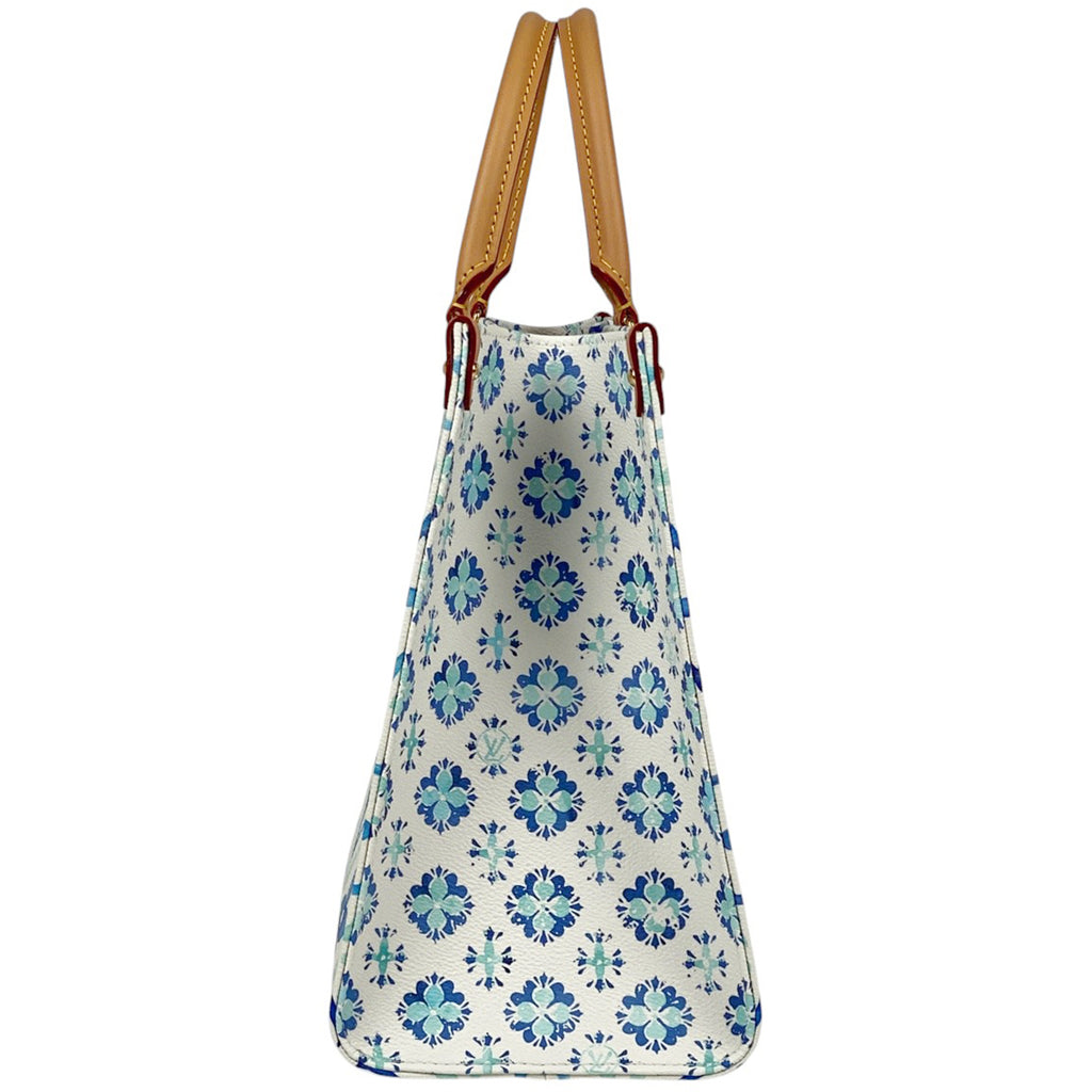 ルイ・ヴィトン オンザゴー MM 2WAY ショルダーバッグ モノグラムタイル トートバッグ モノグラムジャイアント ブルー M11262 レディース 【中古】brbag