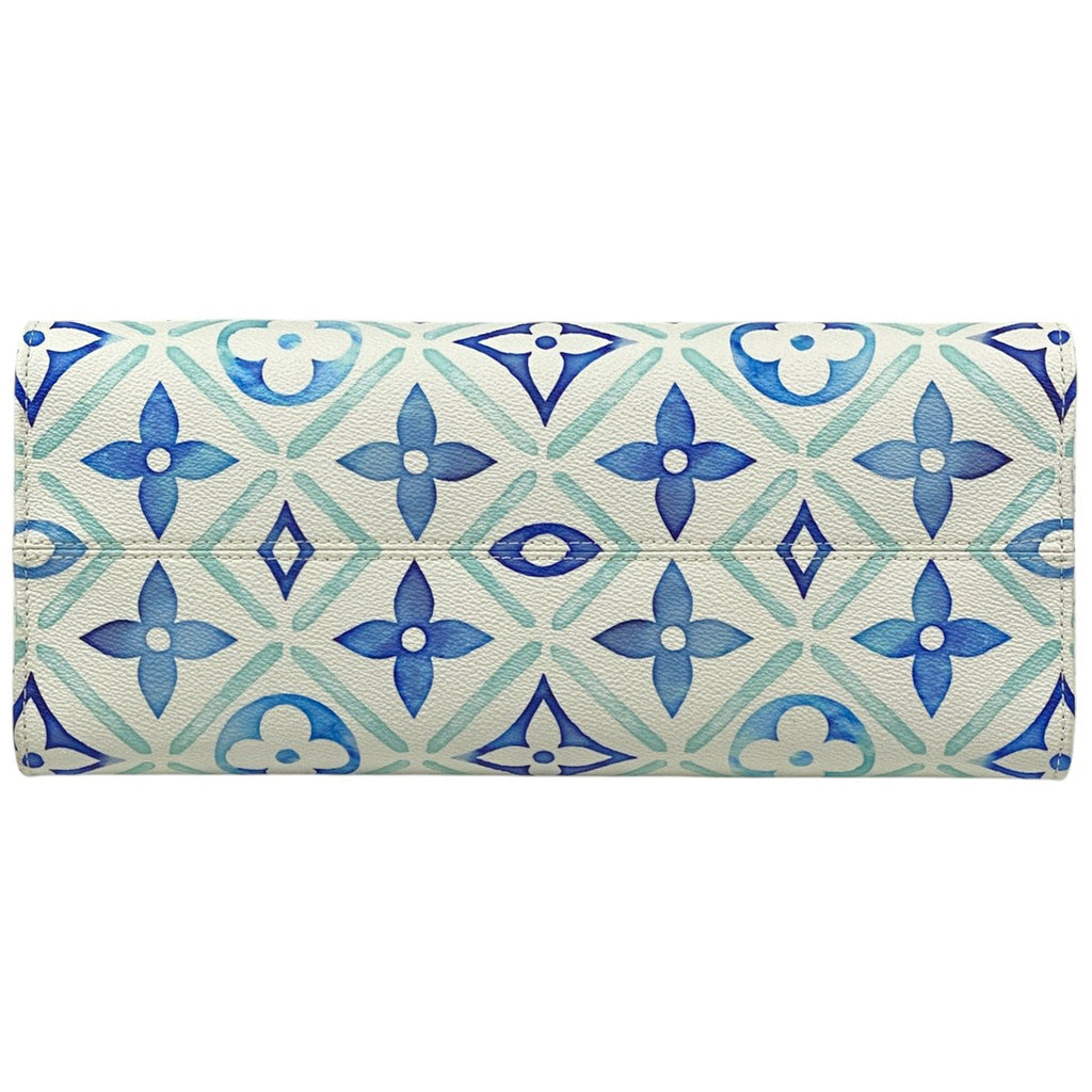 ルイ・ヴィトン オンザゴー MM 2WAY ショルダーバッグ モノグラムタイル トートバッグ モノグラムジャイアント ブルー M11262 レディース 【中古】brbag