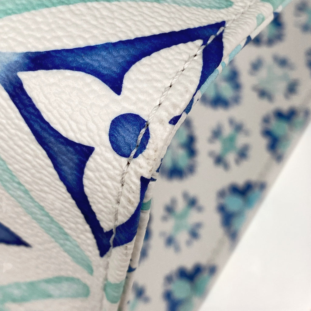 ルイ・ヴィトン オンザゴー MM 2WAY ショルダーバッグ モノグラムタイル トートバッグ モノグラムジャイアント ブルー M11262 レディース 【中古】brbag