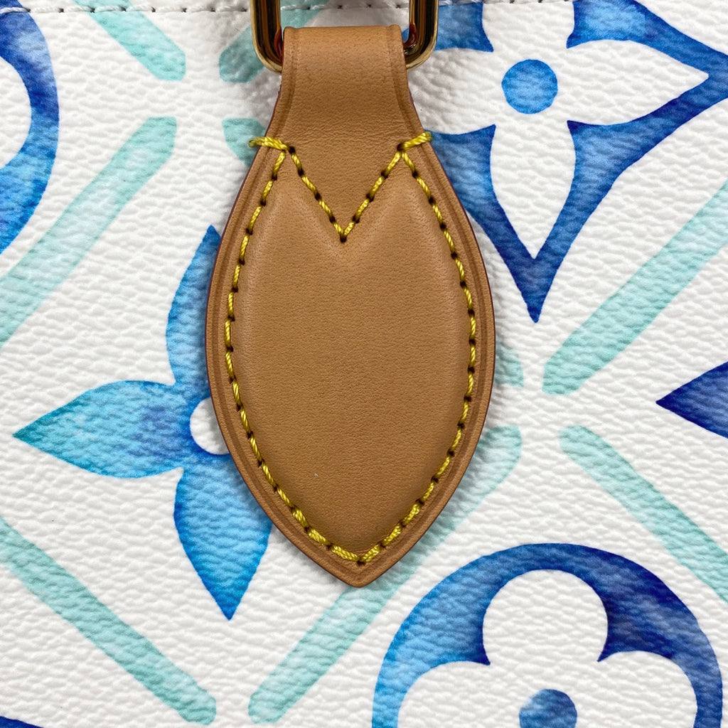 ルイ・ヴィトン オンザゴー MM 2WAY ショルダーバッグ モノグラムタイル トートバッグ モノグラムジャイアント ブルー M11262 レディース 【中古】brbag