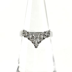 メレダイヤ デザインリング プラチナ 指輪 リング 11号 Pt900 ダイヤモンド レディース ノンブランドジュエリー 【中古】nbjwl