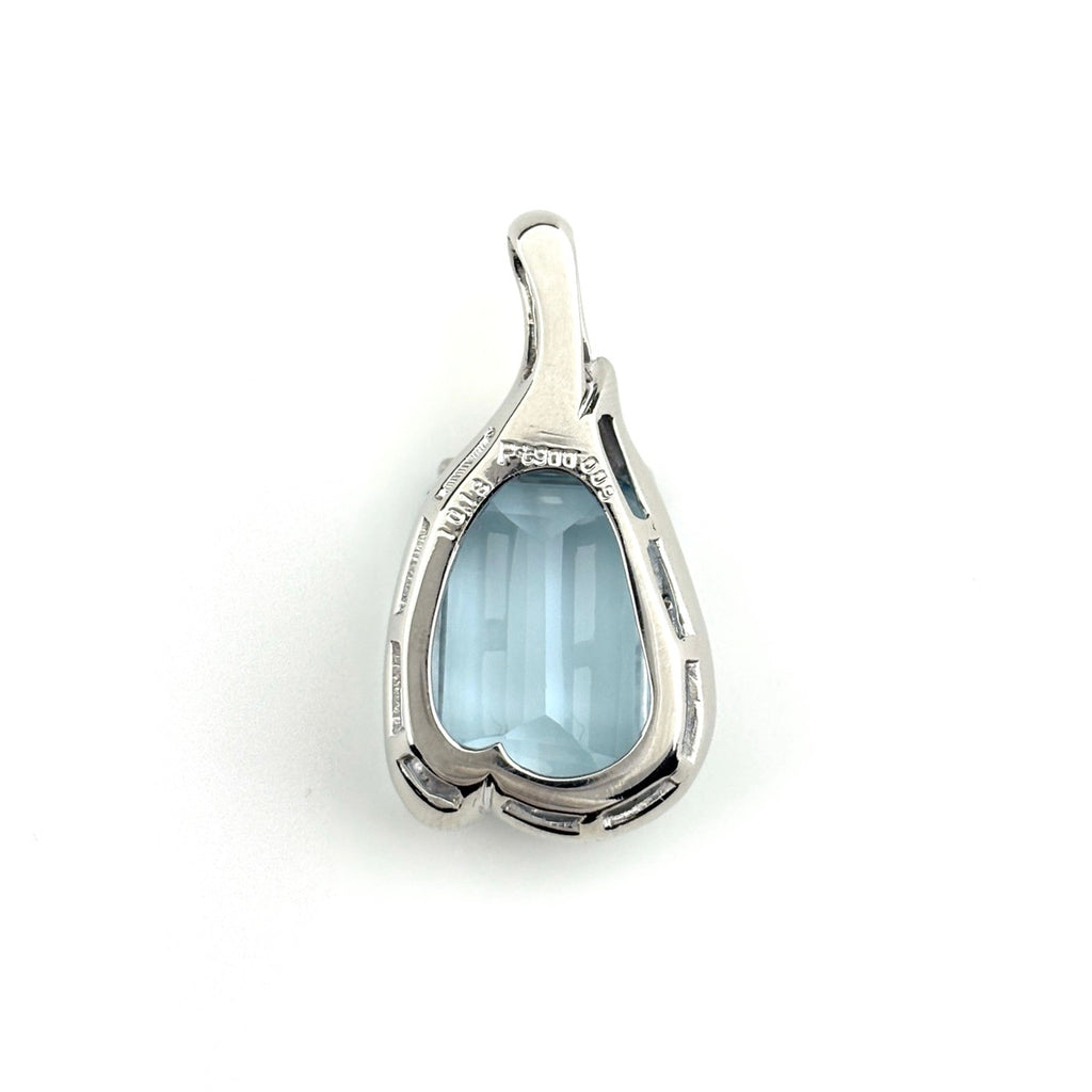 アクアマリン ペンダントトップ プラチナ メレダイヤ ペンダントトップ Pt900 アクアマリン メレダイヤ レディース ノンブランドジュエリー 【中古】nbjwl