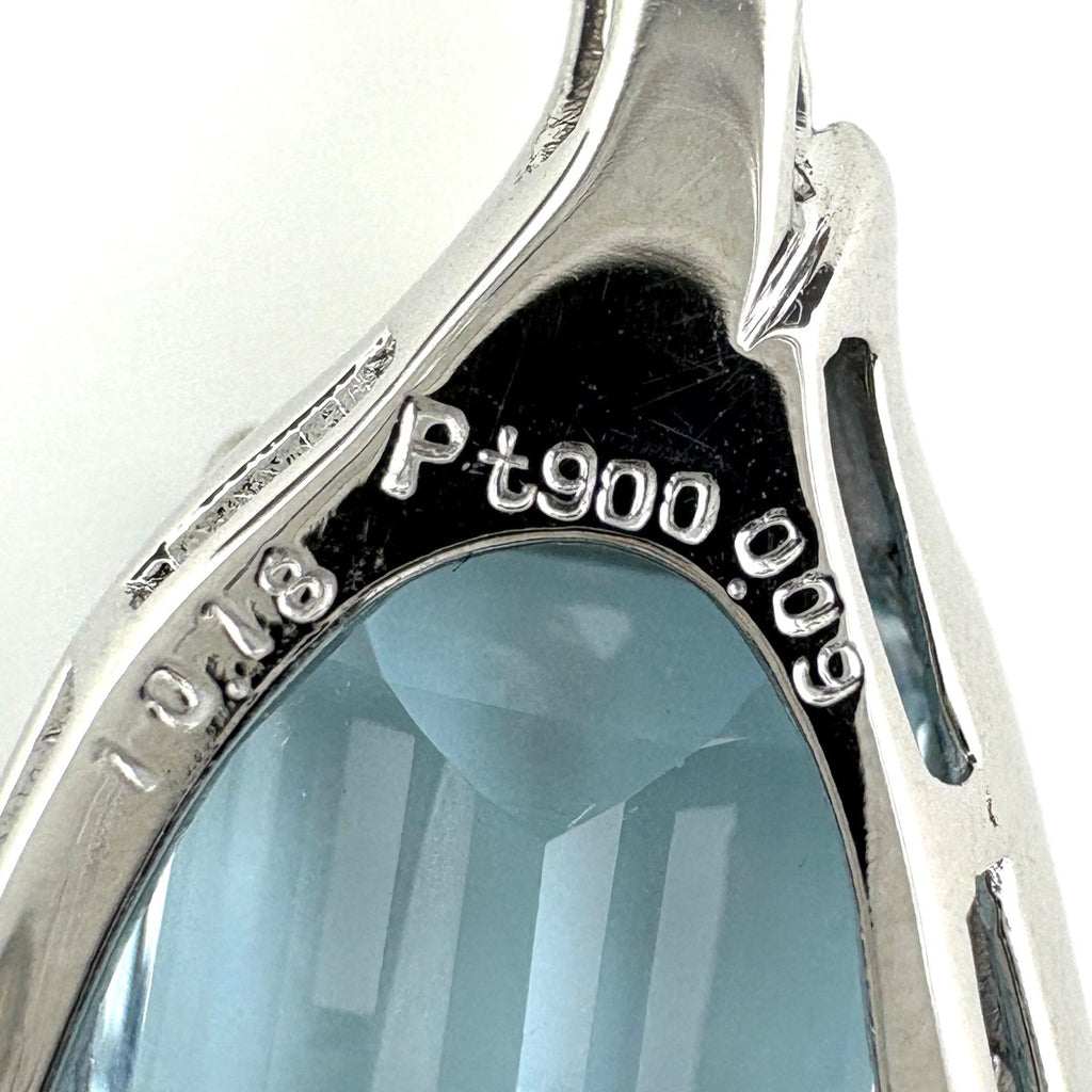 アクアマリン ペンダントトップ プラチナ メレダイヤ ペンダントトップ Pt900 アクアマリン メレダイヤ レディース ノンブランドジュエリー 【中古】nbjwl