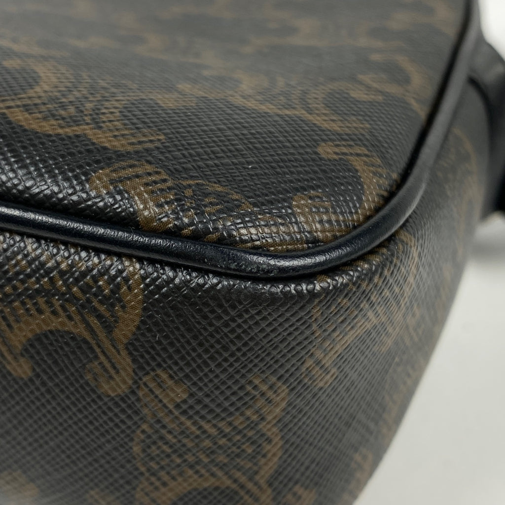 セリーヌ トリオンフ ショルダーバッグ 斜め掛け ロゴ ショルダーバッグ コーティングキャンバス ブラック レディース 【中古】brbag