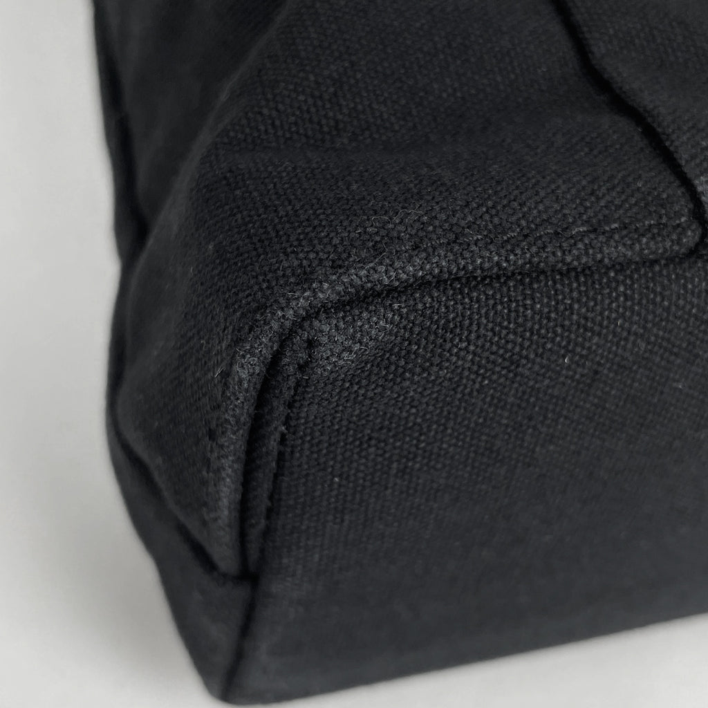 エルメス トロカホリゾンタル MM 手提げ ハンドバッグ トートバッグ キャンバス ブラック レディース 【中古】brbag