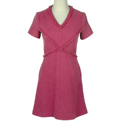 シャネル ココマークボタン ワンピース ツイード 半袖 Vネック ボトムス スカート コットン ピンク レディース ブランド品（アパレル） 【中古】brapp