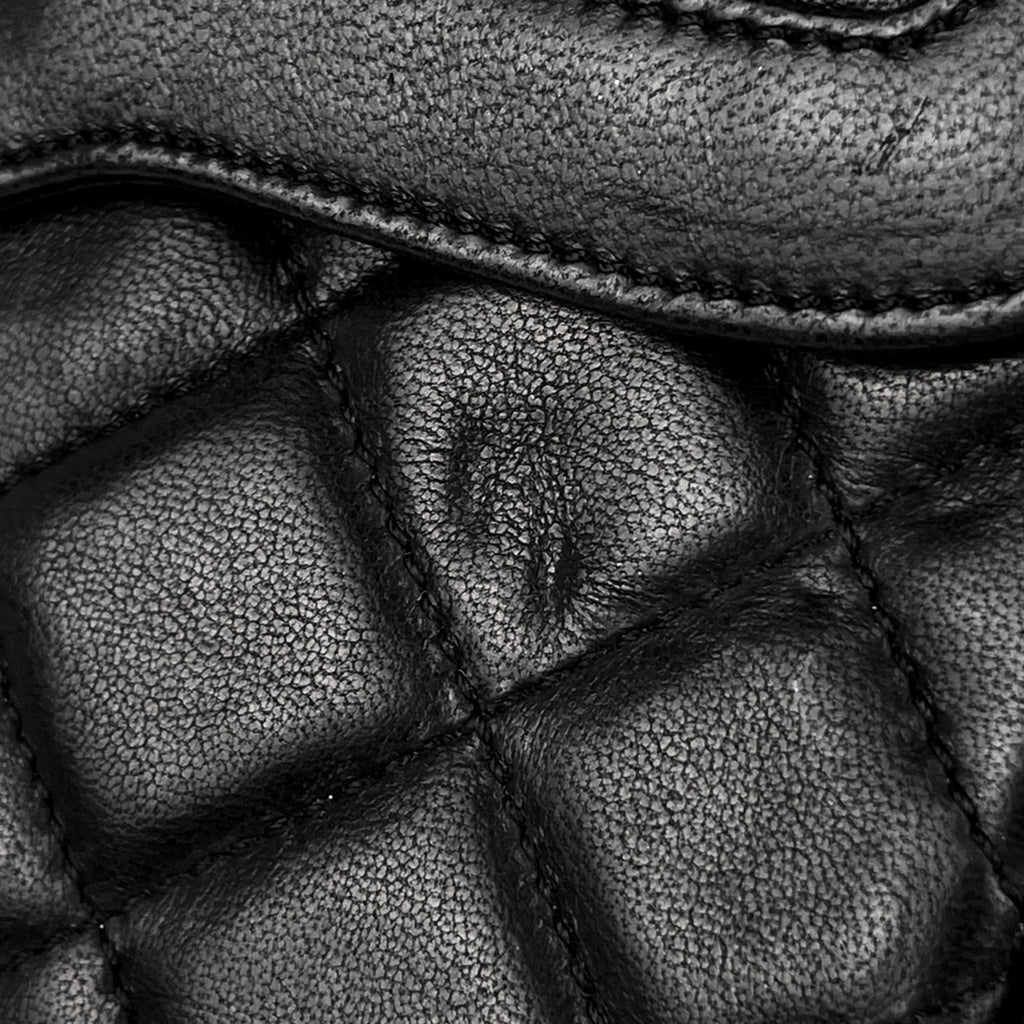 シャネル パリ限定 マトラッセ Wフラップ チェーン ショルダーバッグ ココマーク ショルダーバッグ レザー ブラック レディース 【中古】brbag