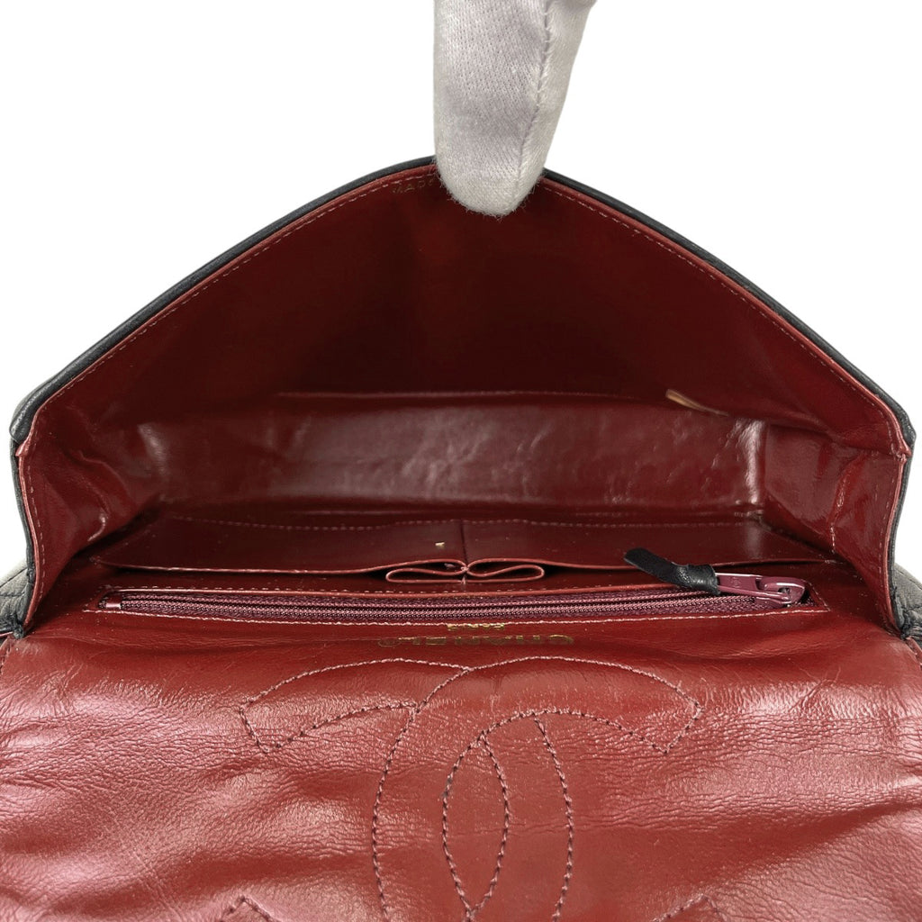 シャネル パリ限定 マトラッセ Wフラップ チェーン ショルダーバッグ ココマーク ショルダーバッグ レザー ブラック レディース 【中古】brbag