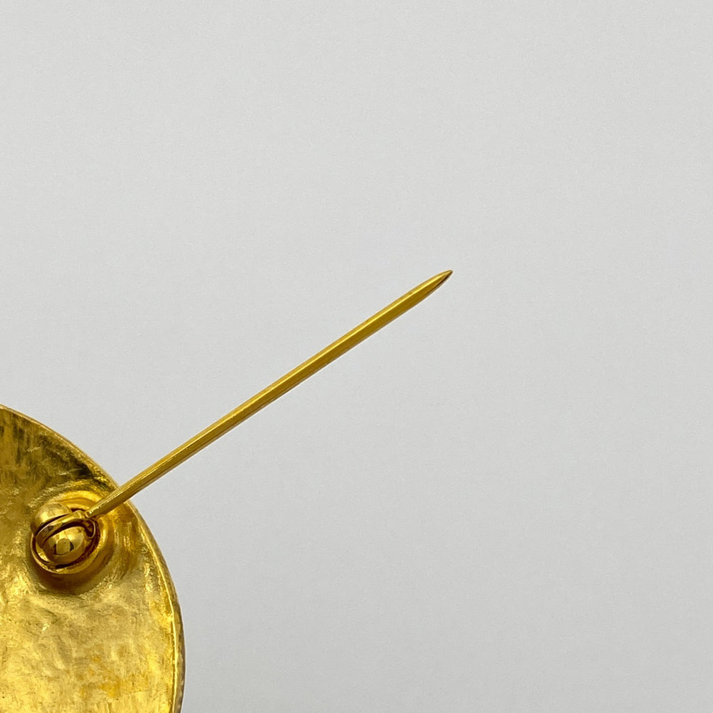 シャネル ココマーク カラーストーン ブローチ ラウンド グリポア ブローチ GP ゴールド レディース 【中古】bracc