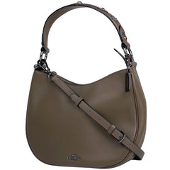 コーチ ロゴ ハンドバッグ ウェスタン リベット 2WAY ショルダーバッグ ハンドバッグ レザー ブラウン 57119 レディース 【中古】brbag