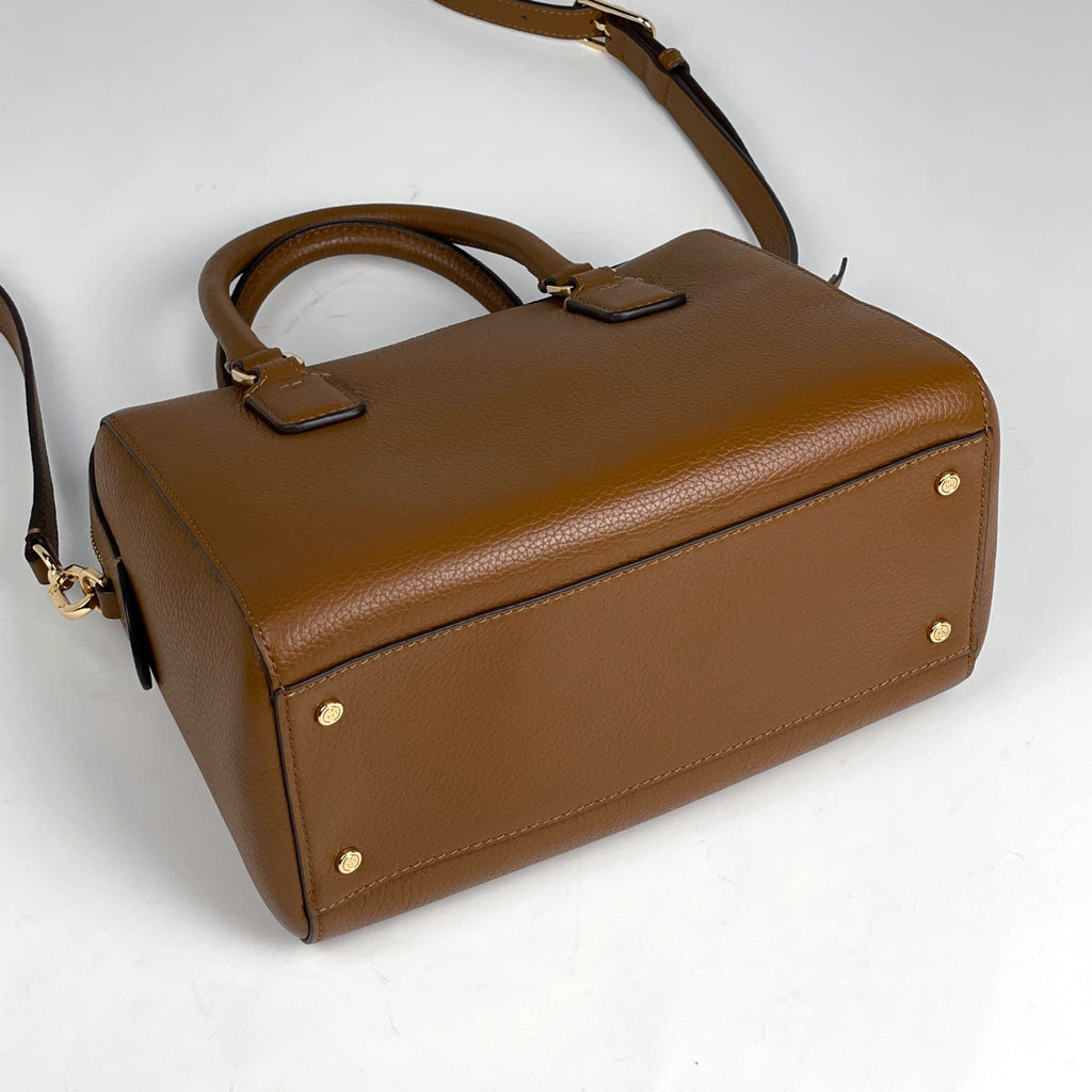 トリーバーチ ロゴ ハンドバッグ 2WAY ショルダーバッグ ハンドバッグ レザー ブラウン レディース 【中古】brbag