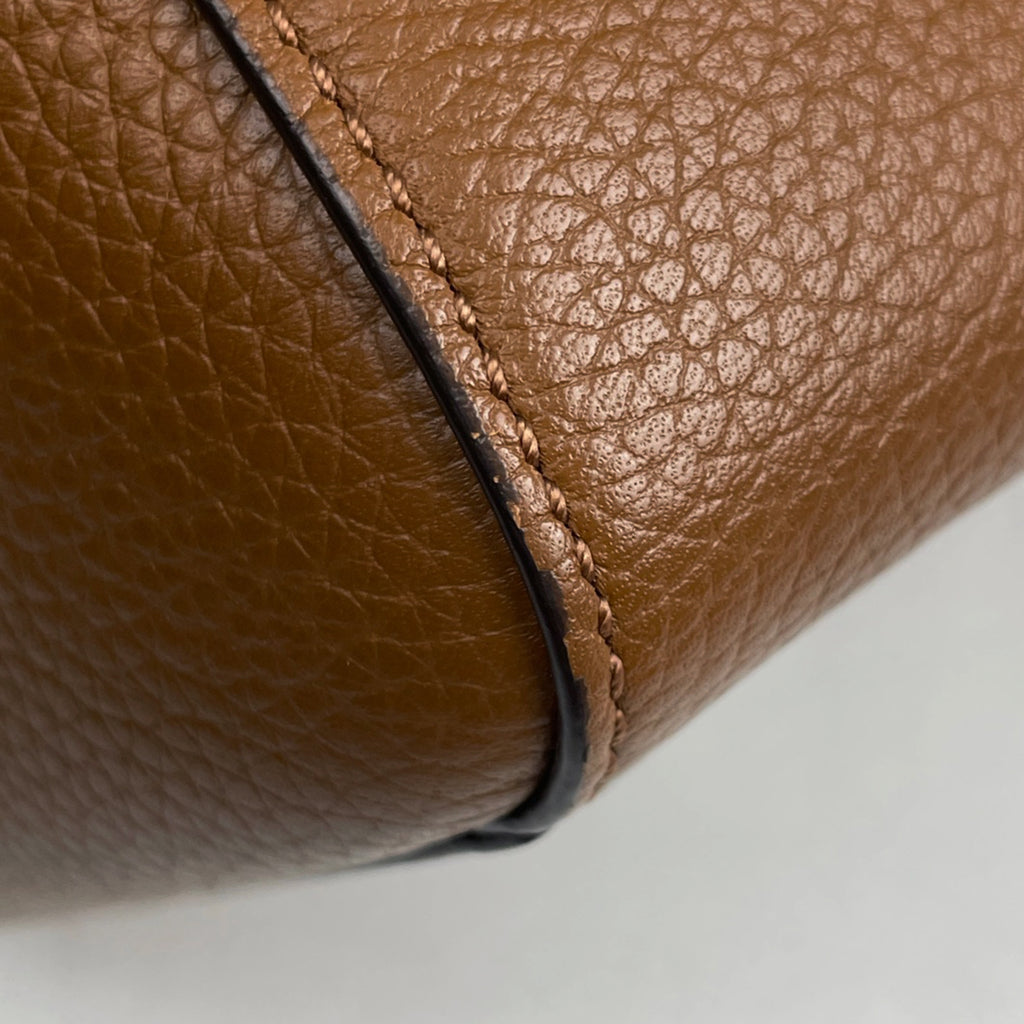 トリーバーチ ロゴ ハンドバッグ 2WAY ショルダーバッグ ハンドバッグ レザー ブラウン レディース 【中古】brbag