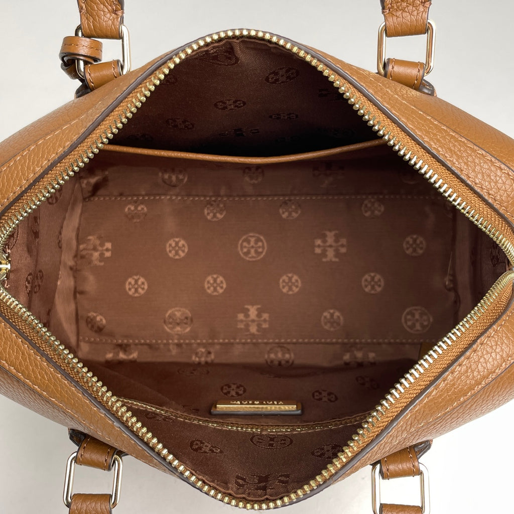 トリーバーチ ロゴ ハンドバッグ 2WAY ショルダーバッグ ハンドバッグ レザー ブラウン レディース 【中古】brbag