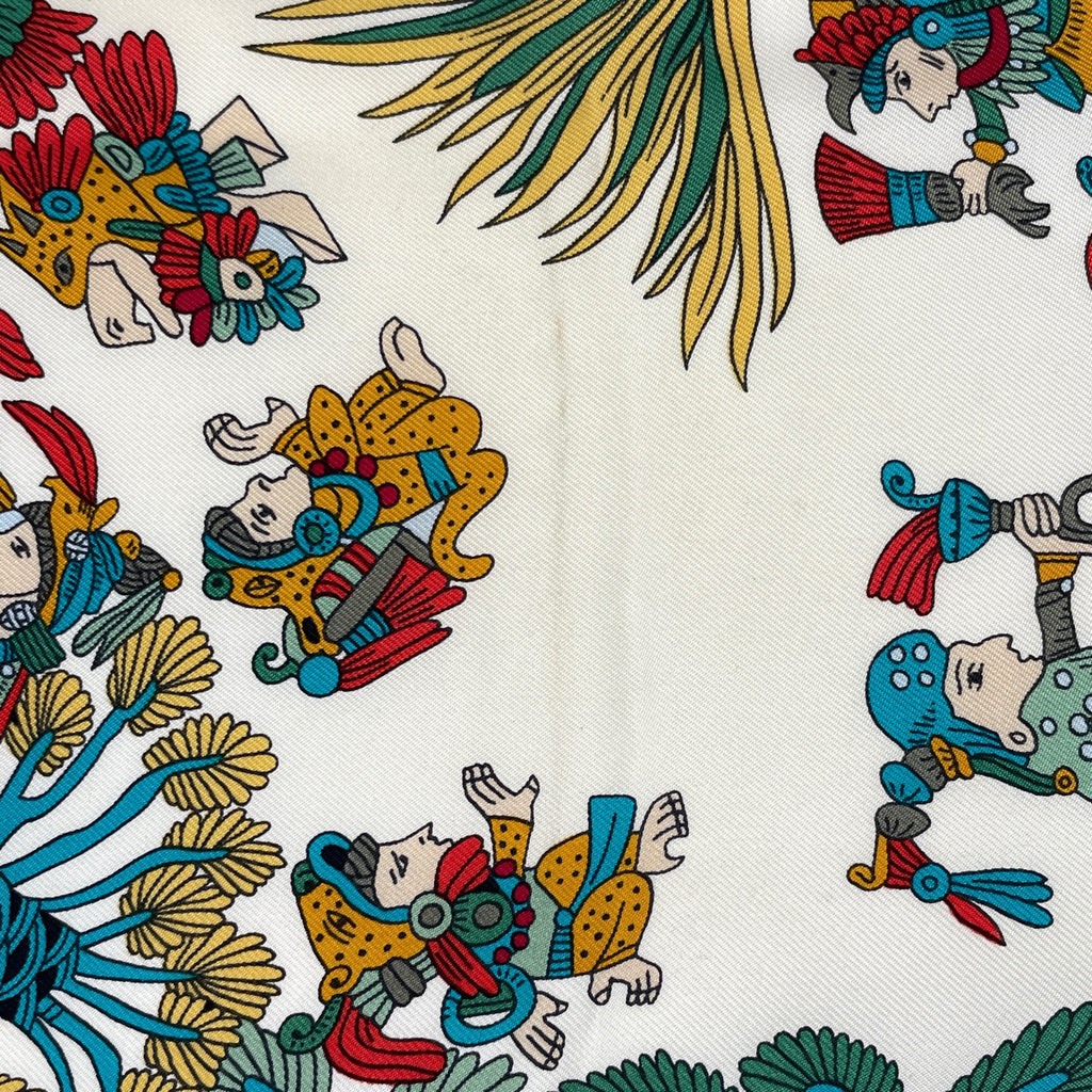 エルメス カレ 90 ASTRES es SOLEILS 天体と太陽 スカーフ シルク ブルー マルチカラー レディース 【中古】brbag