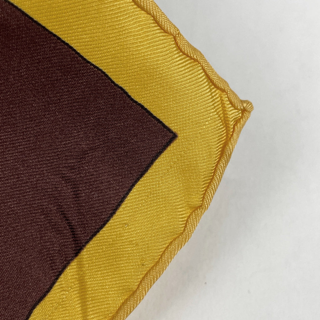 エルメス カレ 90 LES ARMES DE PARIS パリの紋章 スカーフ シルク ブラウン ブルー マルチカラー レディース 【中古】brbag