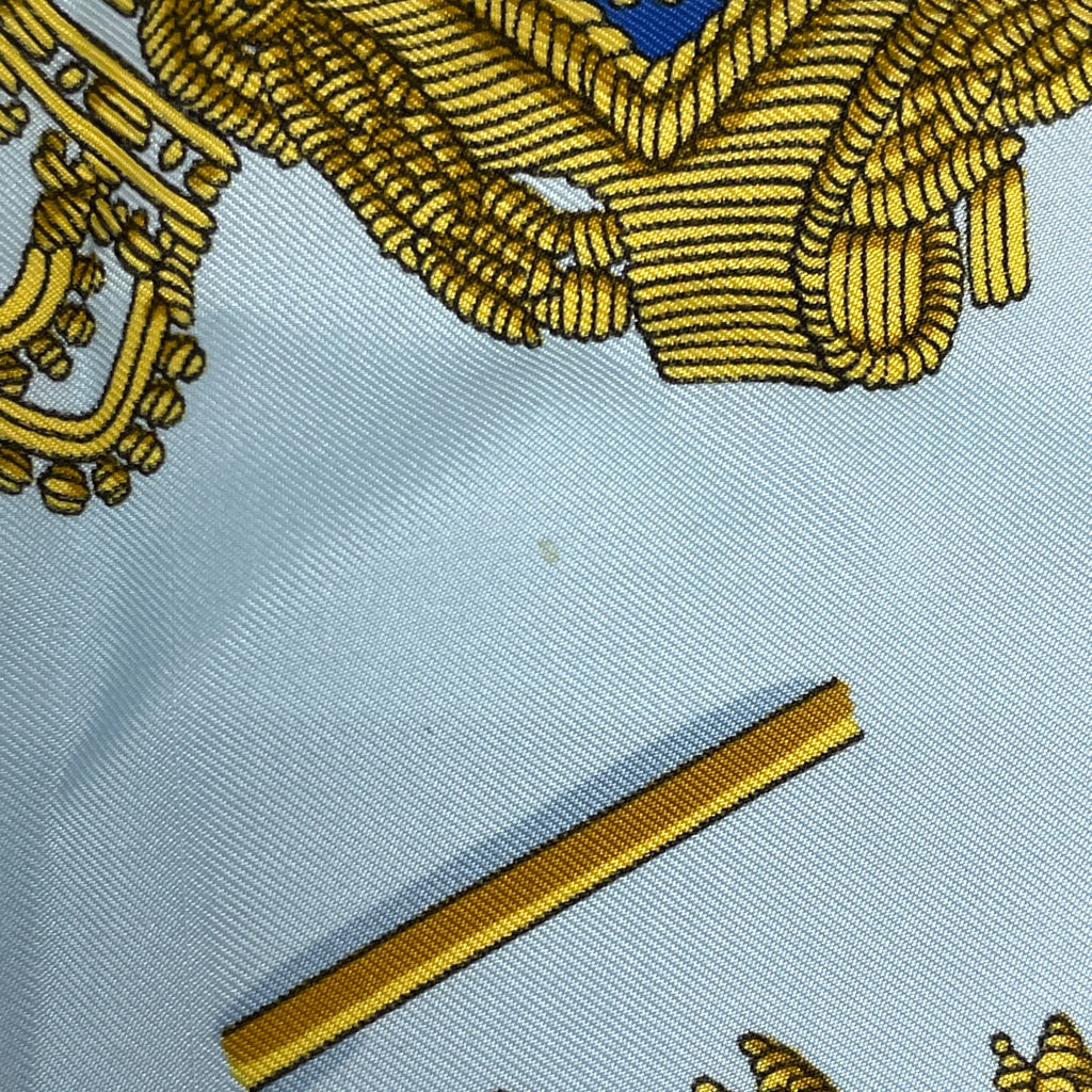 エルメス カレ 90 LES ARMES DE PARIS パリの紋章 スカーフ シルク ブラウン ブルー マルチカラー レディース 【中古】brbag