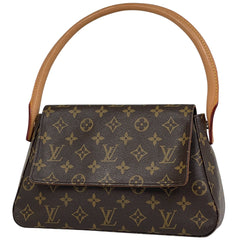ルイ・ヴィトン ミニ ルーピング 肩掛け ワンショルダー ハンドバッグ ショルダーバッグ モノグラム ブラウン M51147 レディース 【中古】brbag