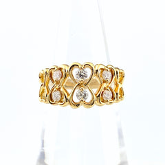 ポーラ メレダイヤ デザインリング YG イエローゴールド 指輪 リング 12号 750 ダイヤモンド レディース 【中古】brjwl