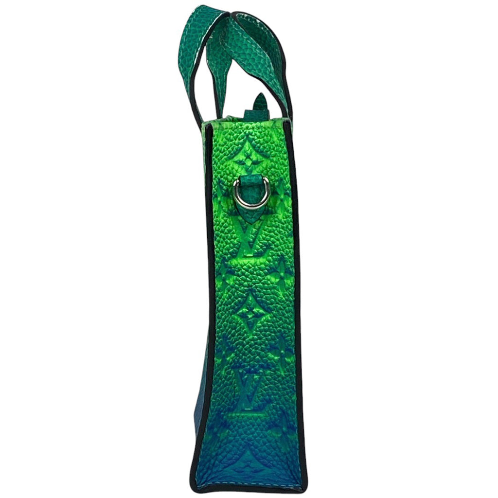 ルイ・ヴィトン プティット サックプラ 2WAY ショルダーバッグ ハンドバッグ モノグラムアンプラント グリーン ブルー M81221 レディース 【中古】brbag