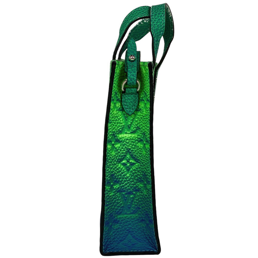 ルイ・ヴィトン プティット サックプラ 2WAY ショルダーバッグ ハンドバッグ モノグラムアンプラント グリーン ブルー M81221 レディース 【中古】brbag