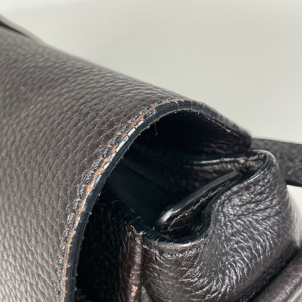 カルティエ マルチェロ ショルダーバッグ メッセンジャーバッグ ショルダーバッグ レザー ダークブラウン レディース 【中古】brbag