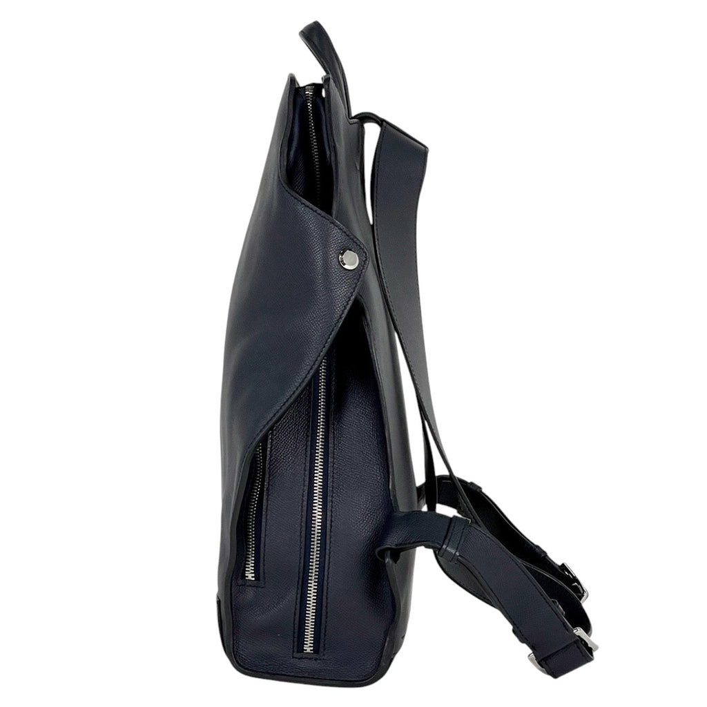 エルメス シティバッグ 27 バックパック デイパック リュック ヴォーエプソン ネイビー O メンズ 【中古】brbag