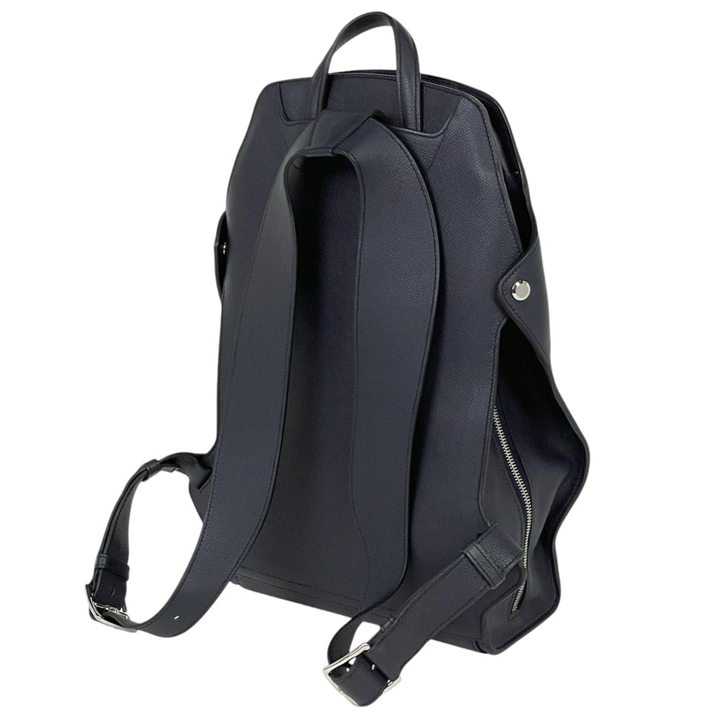 エルメス シティバッグ 27 バックパック デイパック リュック ヴォーエプソン ネイビー O メンズ 【中古】brbag