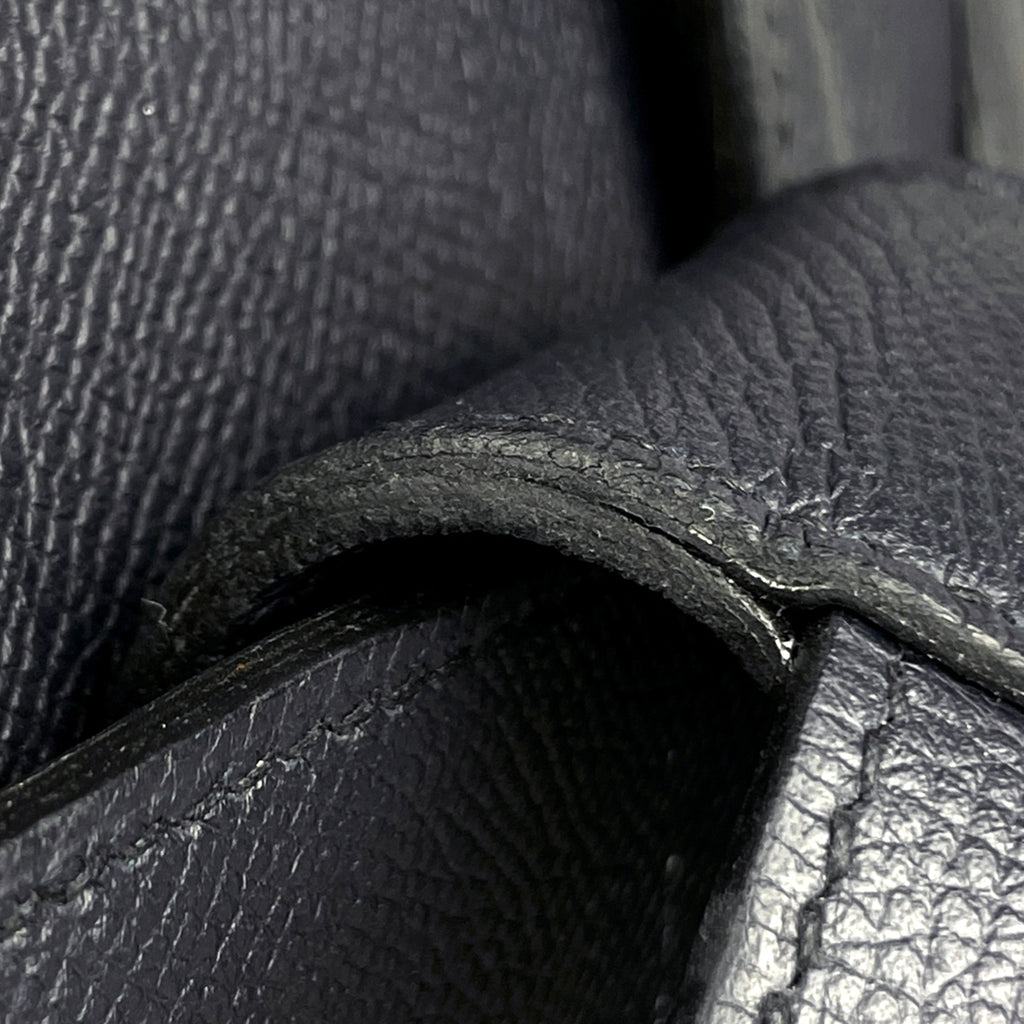 エルメス シティバッグ 27 バックパック デイパック リュック ヴォーエプソン ネイビー O メンズ 【中古】brbag