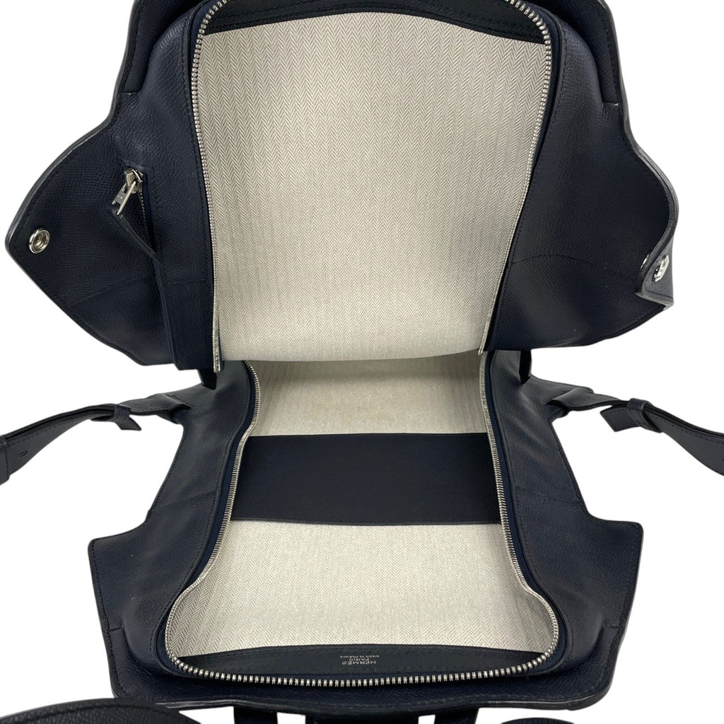 エルメス シティバッグ 27 バックパック デイパック リュック ヴォーエプソン ネイビー O メンズ 【中古】brbag